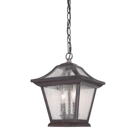 Homeroots 12 x 9 x 9 in. Aiken 2-Light Black Coral Hanging Light 397979